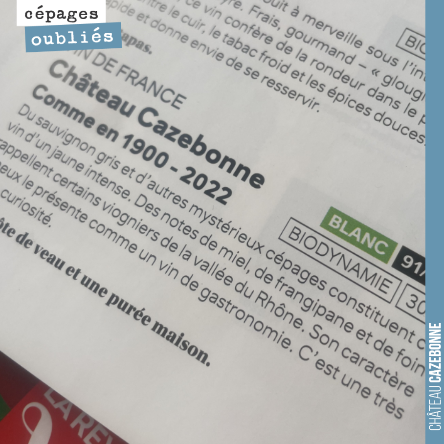 Toujours un plaisir d’ouvrir un Terre de vins que l’on n’avait pas eu le temps de lire (octobre 2025) et de se rendre compte que notre cuvée Comme en 1900 est mise à l’honneur !
