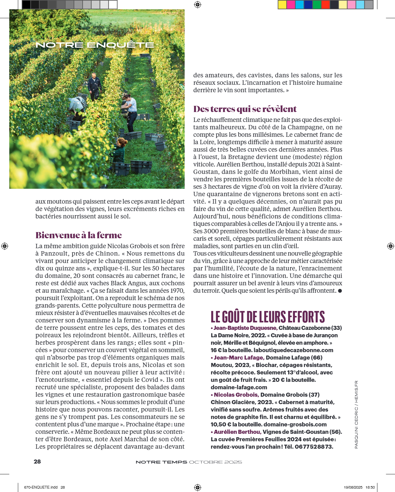 NOTRE ENQUÊTE