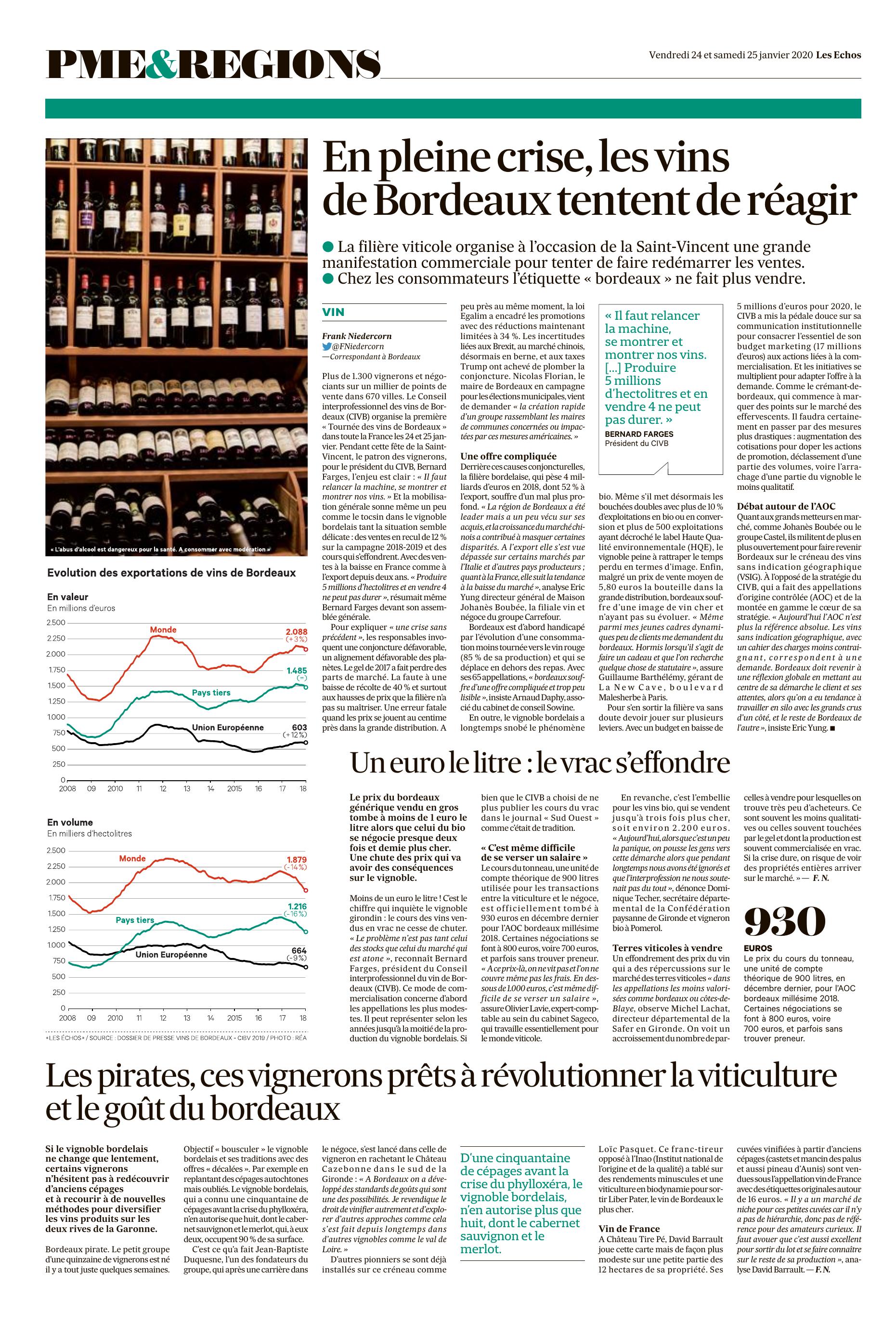 En pleine crise, les vins de Bordeaux tentent de réagir
