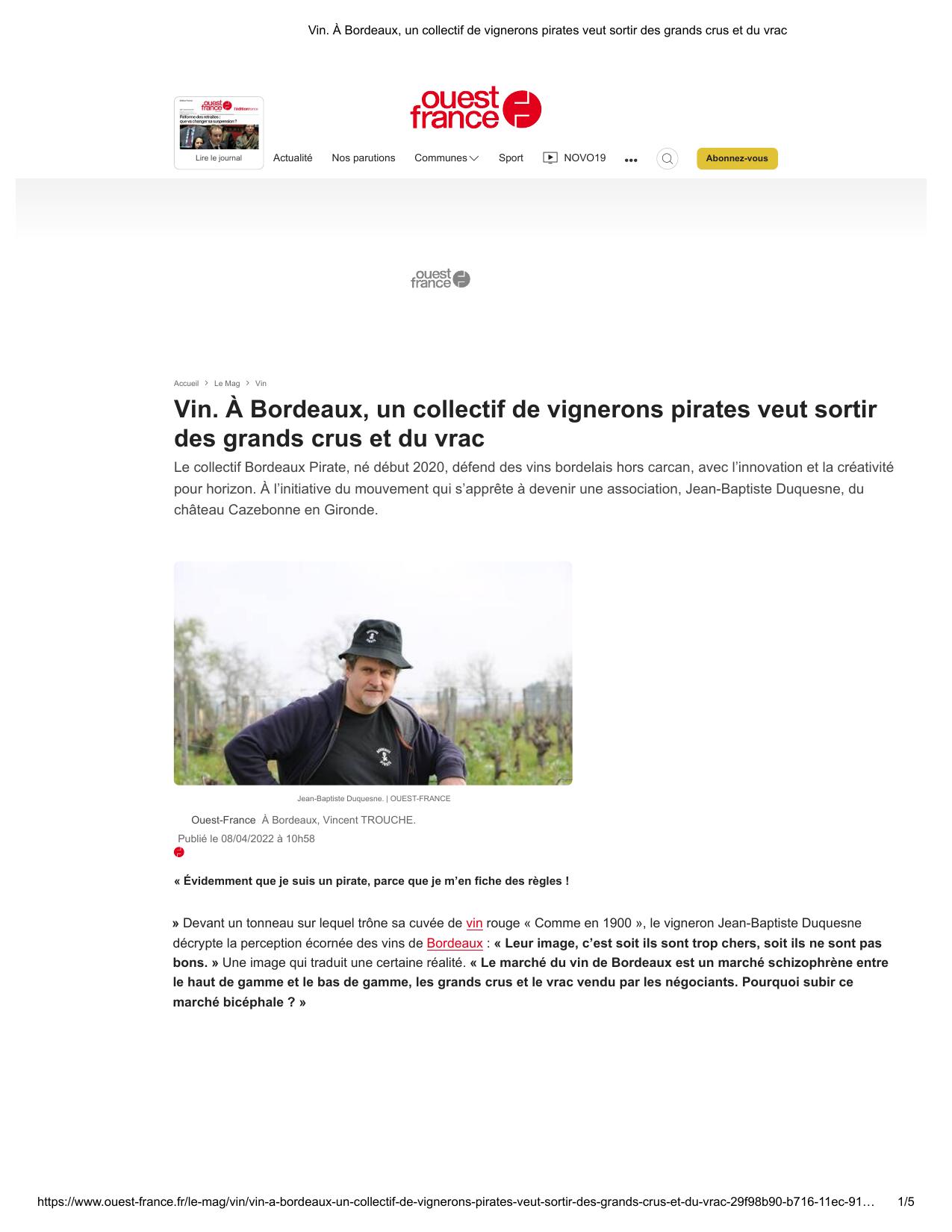 Un collectif de vignerons pirates veut sortir des grands crus et du vrac