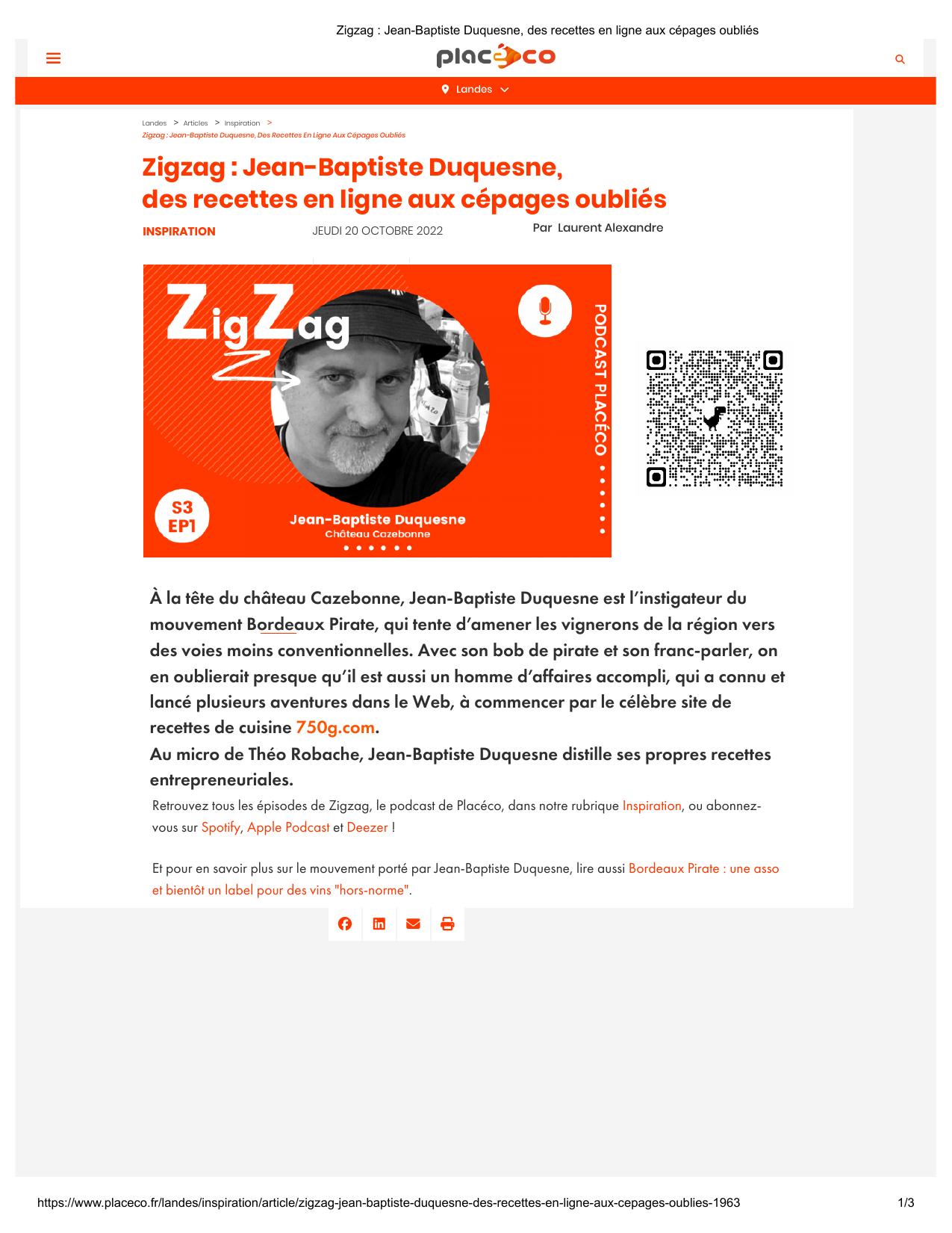 Jean-Baptiste Duquesne, des recettes en ligne aux cépages oubliés